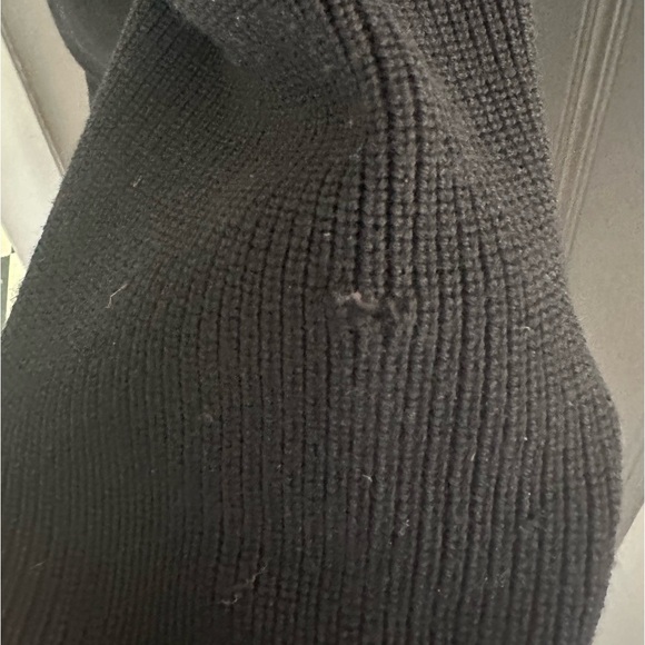 Moncler Women’s Black Woolmark Zip Up Sweater Jacket Cardigan Quilted Front Sz M - Picture 8 of 8